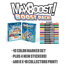 Boost Pack - 12 Markers, 4 stickers, and 8 x 10 Collectible Print